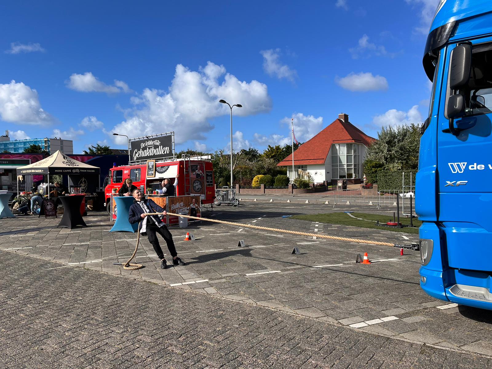 Truck- trekken op het horecaplein